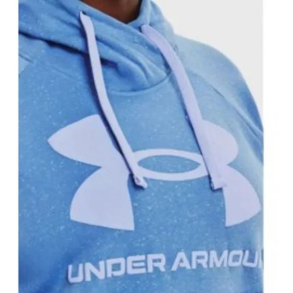Women's Under Armour Hoodie Athletic Rival Fleece Speckled Top Sport Shirt - Picture 8 of 9